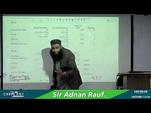 CAF 6 Sir Adnan Rauf Lecture 117 A1 - YouTube