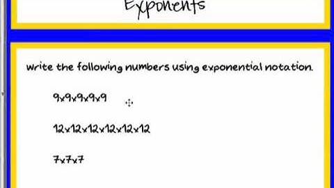 2 Video Simplify Expressions using Exponents