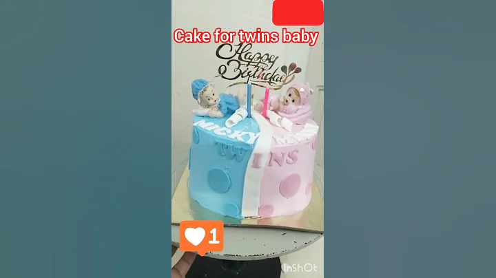 twins baby birthday cake looks beautiful #shortsfeed #trending #viral #ytshorts #shorts #shortvideo