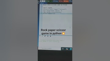 rock paper scissor game in python #python #gaming#coding#rockpaperscissors #aawara#song
