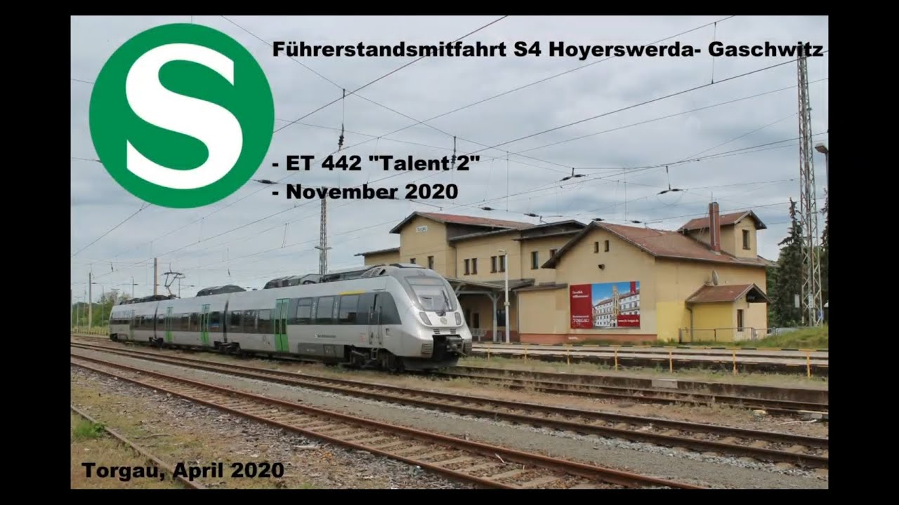 Führerstandsmitfahrt S4: Hoyerswerda - Leipzig - Gaschwitz (November 2020)