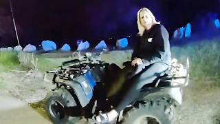 Woman on ATV Towing a Truck With Camper Gets Busted