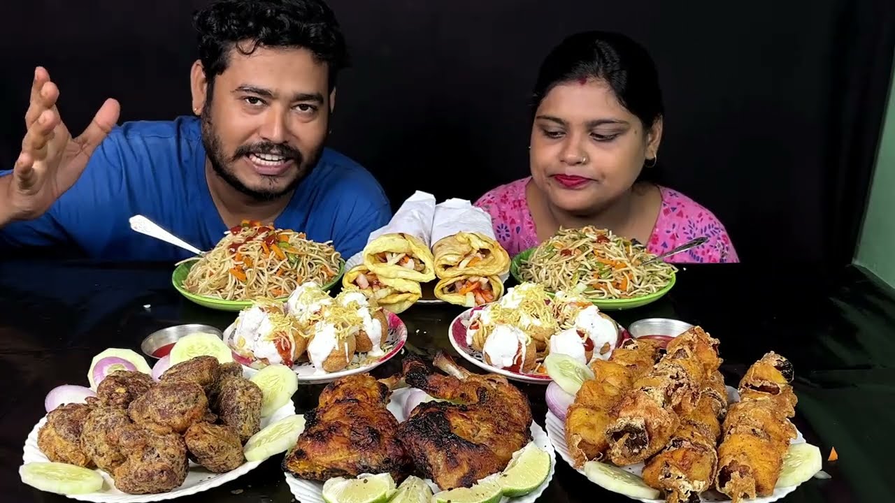 unlimited fast food chicken sate chowmein eggroll  tondoori chicken  chicken pokora cahllenge