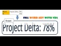 032. How to show Percentage Project Completion with Word Art and VBA Macro
