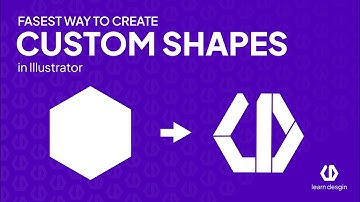 Creating custom shapes in Illustrator | learn design tutorial