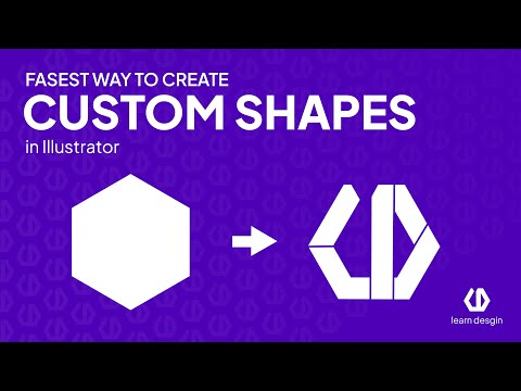 Creating custom shapes in Illustrator | learn design tutorial