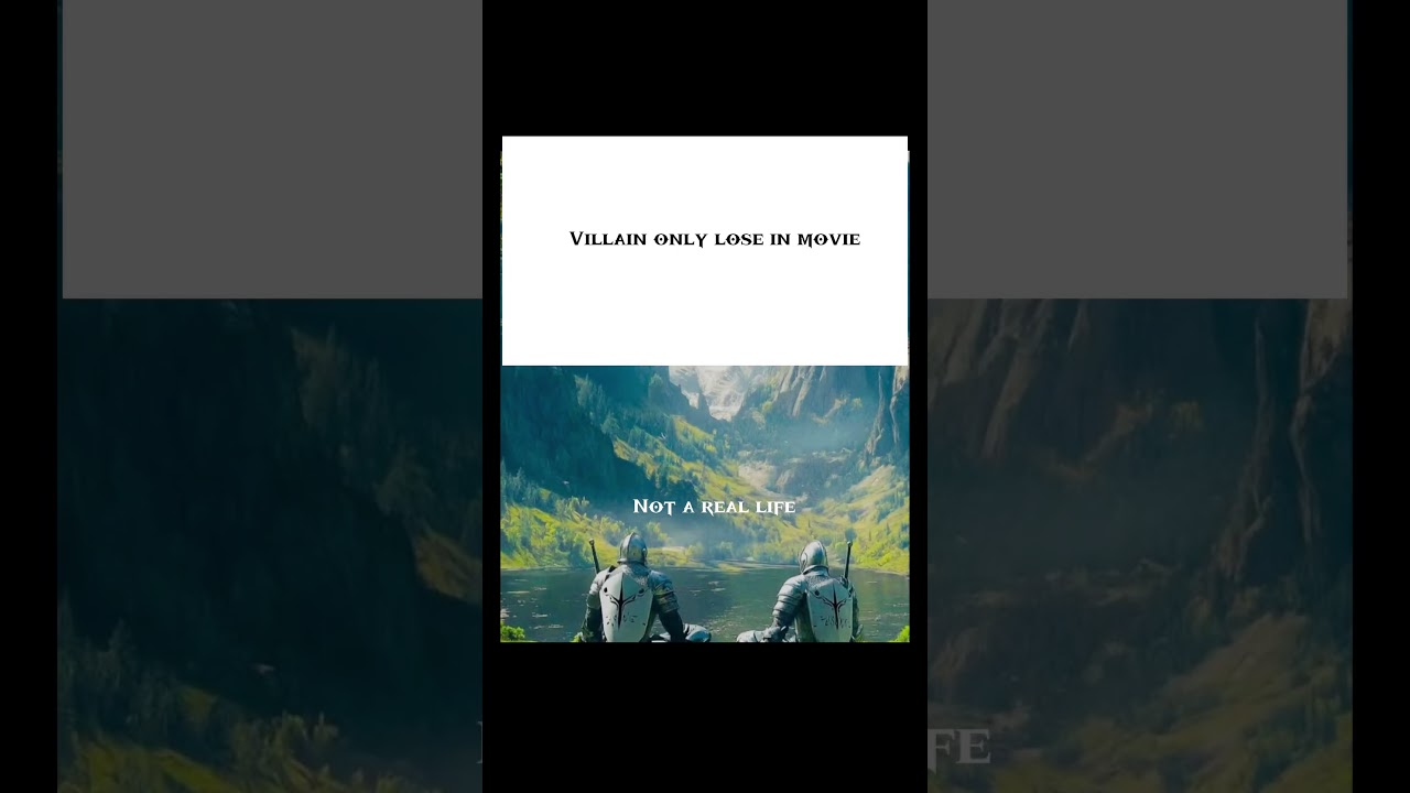 Villain only lose in movie/