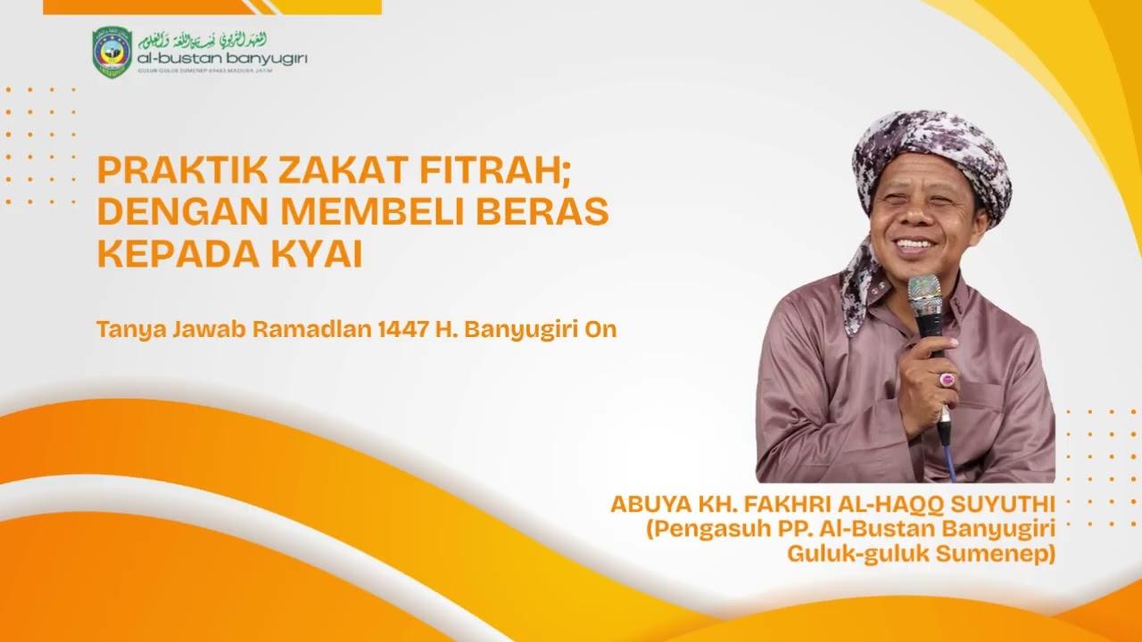 PRAKTIK ZAKAT FITRAH DENGAN MEMBELI BERAS KE KYAI