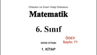 6. Sinif Matemati̇k Ders Ki̇tabi Sayfa 71