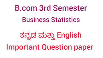 B.com  Business Statistics Questions paper. NEP SYALLABUS.