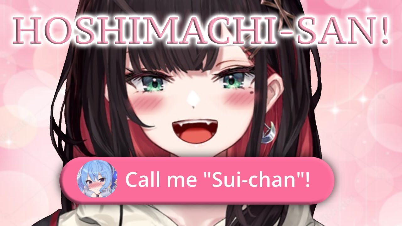 A newcomer VTuber confesses to Suisei about her admiration for her