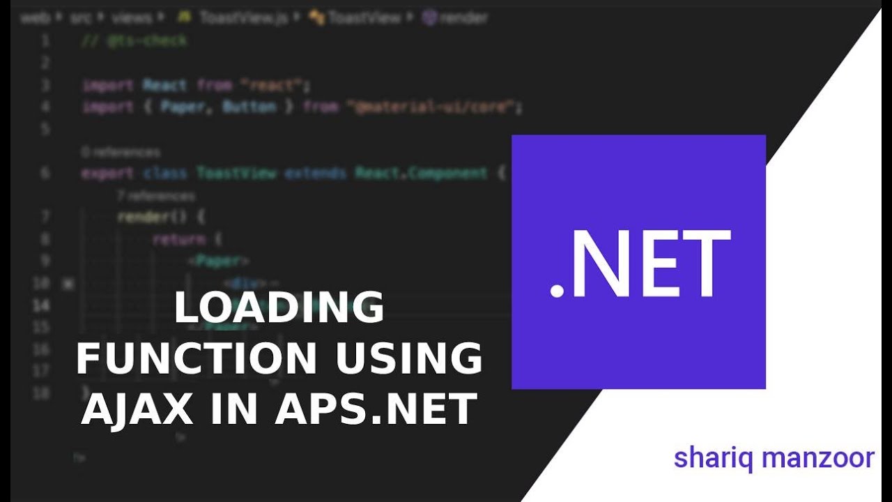 LOADING FUNCTION WITH AJAX  IN ENTITY FRAME WORK | ASP.NET | SHARIQ MANZOOR