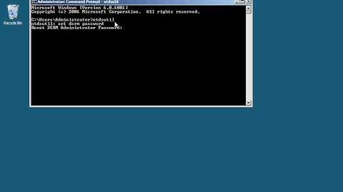 CMD Set DSRM Password using NTDSUTIL