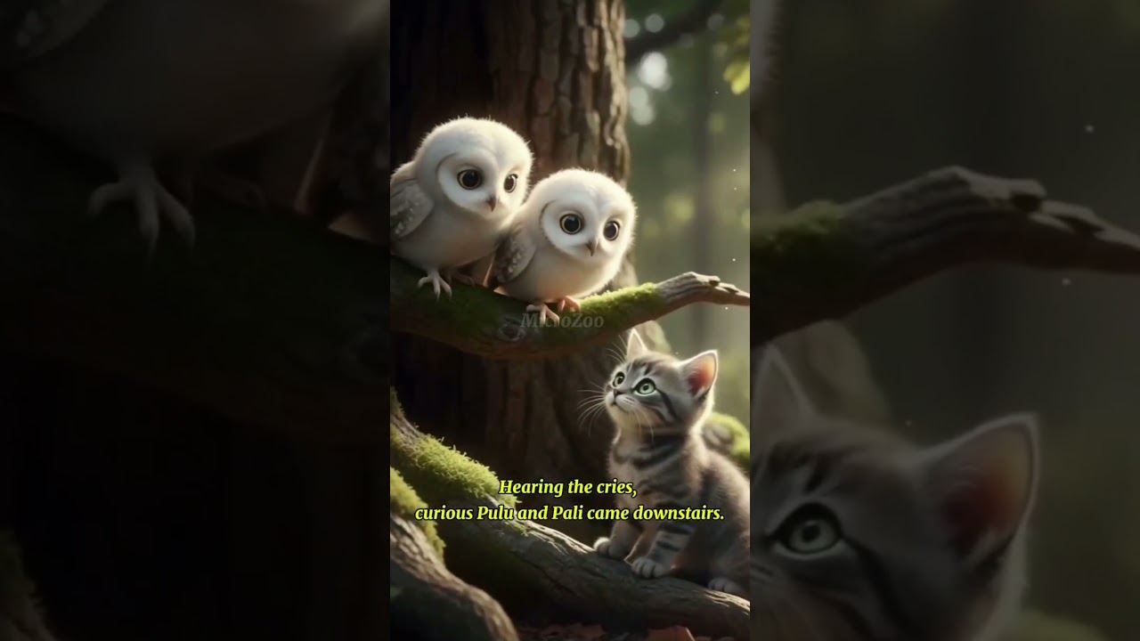 ​🐱🦉 ​Cat adopted by Owl..? 