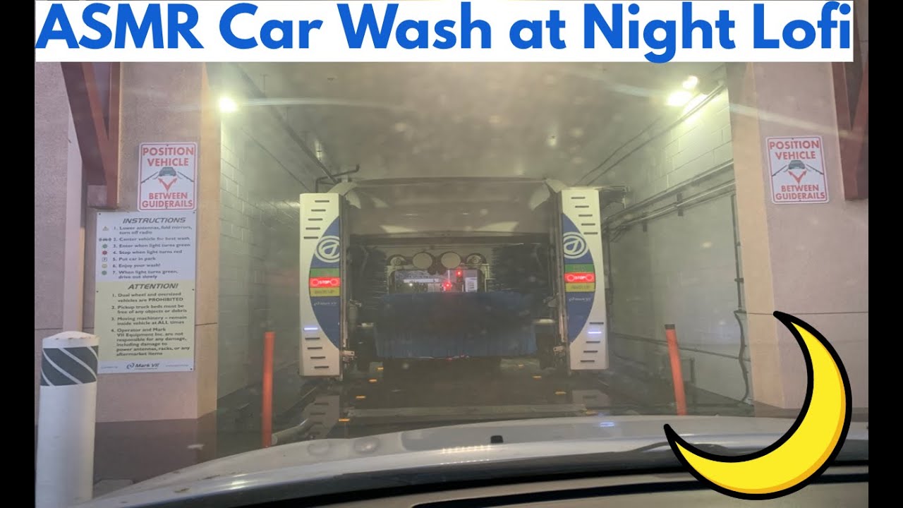 ASMR Car Wash at Night lofi (No Talking)