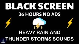 Download lagu 🔴 Heavy Rain and Thunder Sounds for Sleeping - Black Screen | Heavy Storm for Instant Sleep
