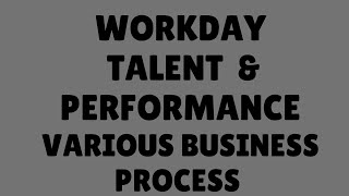 Workday Talent and Performance Training |Workday Talent and Performance Tutorial | workday course