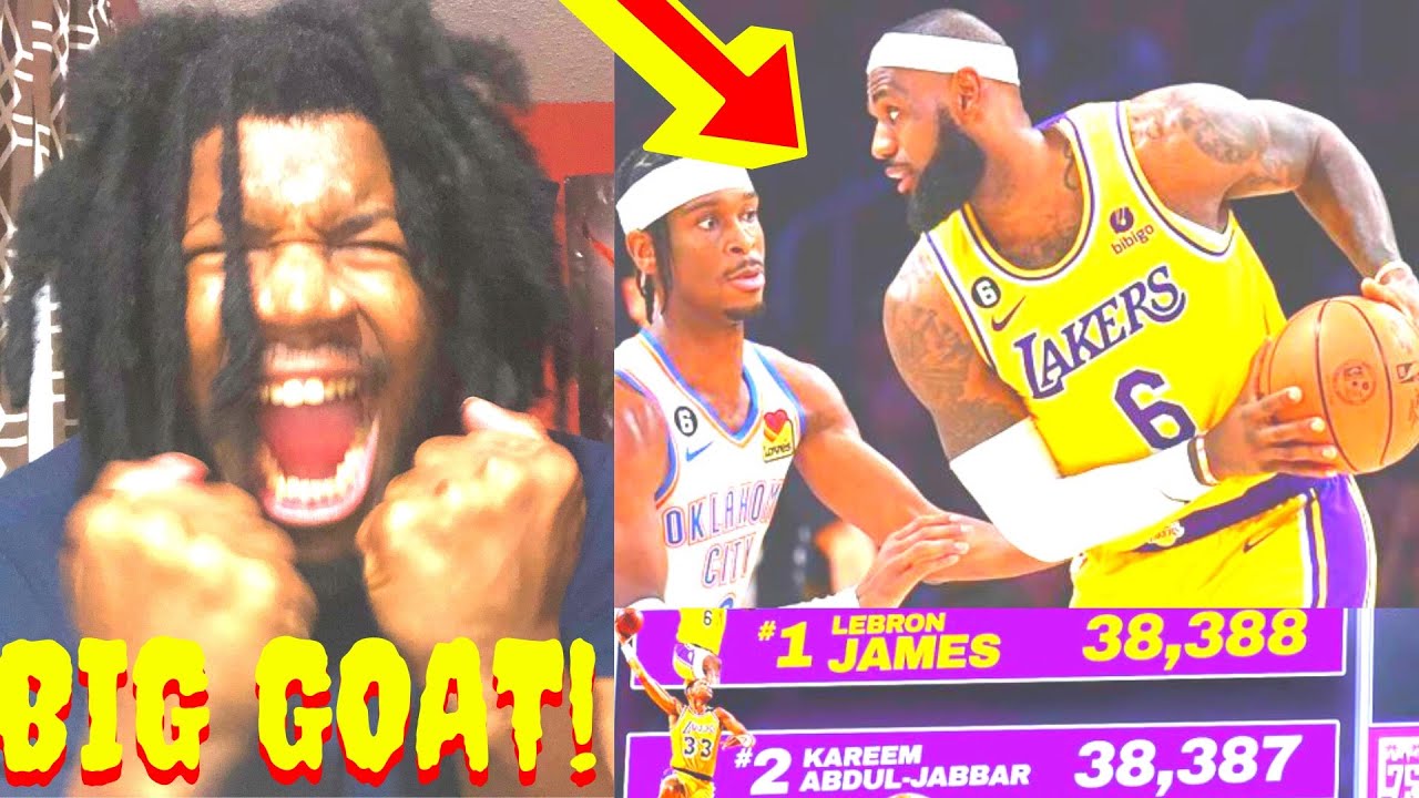 LEBRON JAMES BREAKS KAREEM ALL TIME SCORING RECORD REACTION LAKERS VS ...