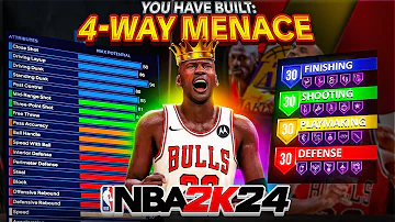 NEW "4-WAY MENACE" is the BEST BUILD in NBA 2K24! 95 STRENGTH + HOF IMMOVABLE ENFORCER!