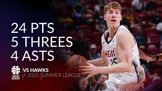 Kasparas Jakucionis 24 Pts 5 Threes 4 Asts Vs Hawks 2025 Summer League