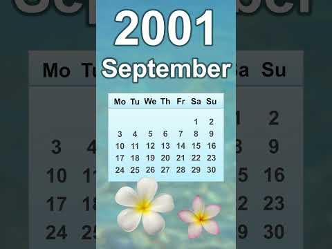 September 2001 Calendar 