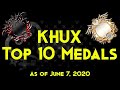 KHUX - Top 10 Best Medals as of June 7, 2020