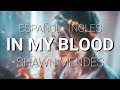 In my blood Shawn Mendes letra (español - inglés)