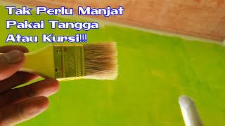 Unique Way to Paint Hard-to-Reach Walls with a Brush