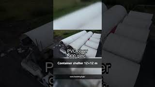 Container shelter C4040 12×12 m — 5 shelters, 720 m² of storage with no foundations