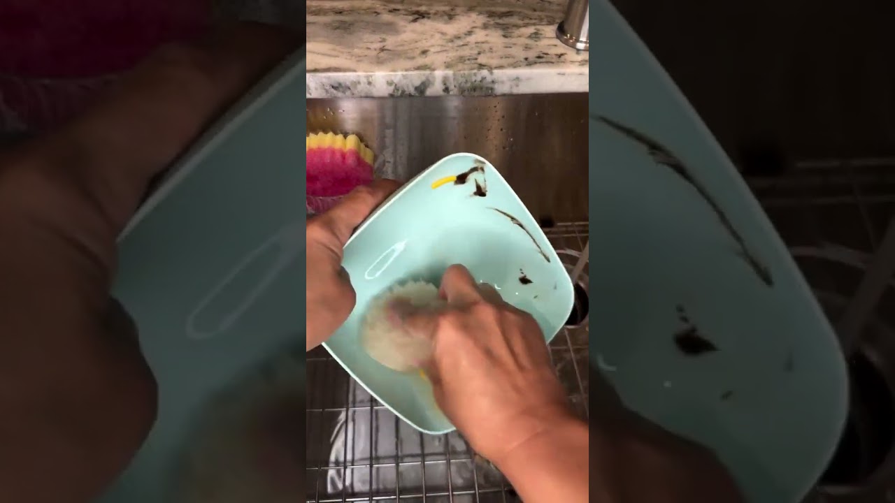 Why I use two sponges at the sink: Clean sponge – for hand-washing dishes only