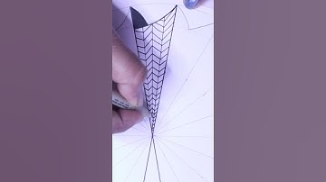 How To Draw Zentangle Art With A Striped Circle Pattern | Draw Zendala Pattern & Mandala Art #shorts
