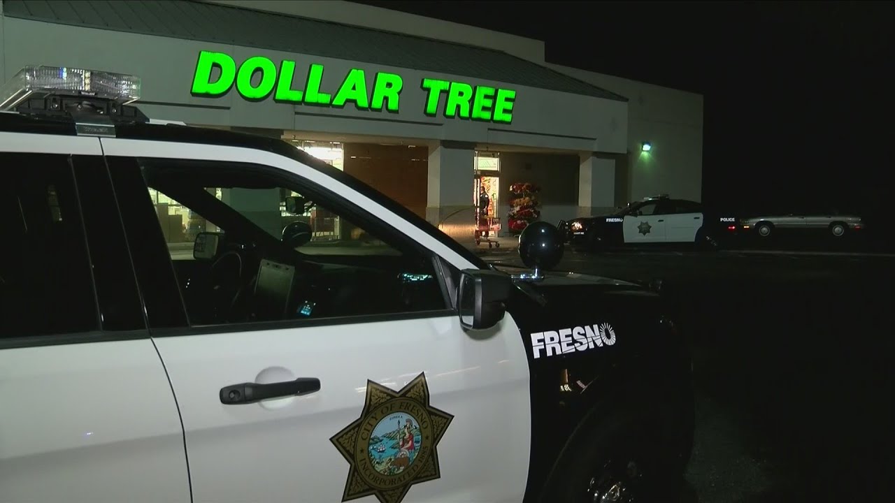Fresno Police investigate armed robbery at Dollar Tree - YouTube