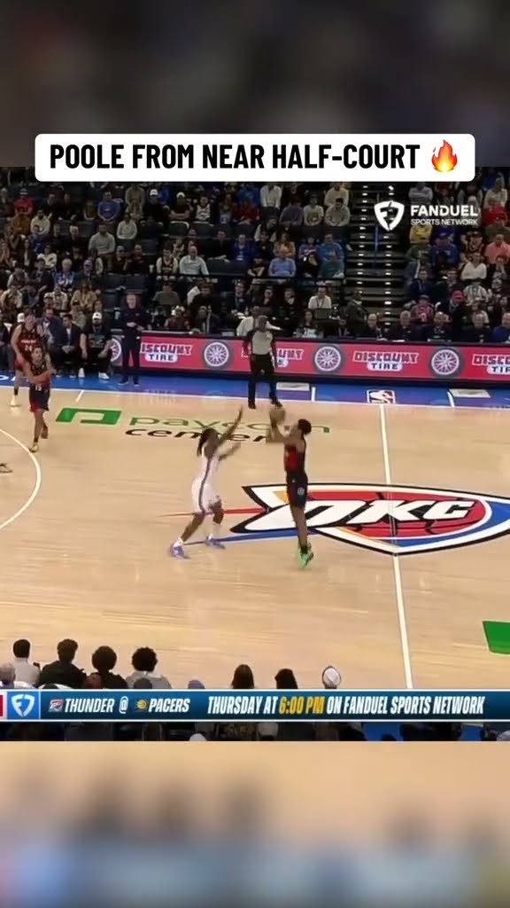 Poole splashes one in from half court ?