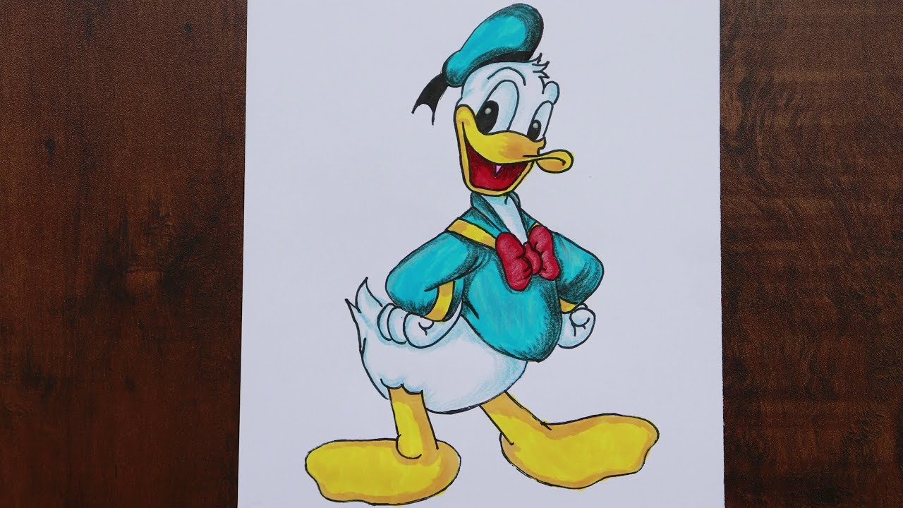 View 26 Donald Duck Easy Drawing For Kids.
