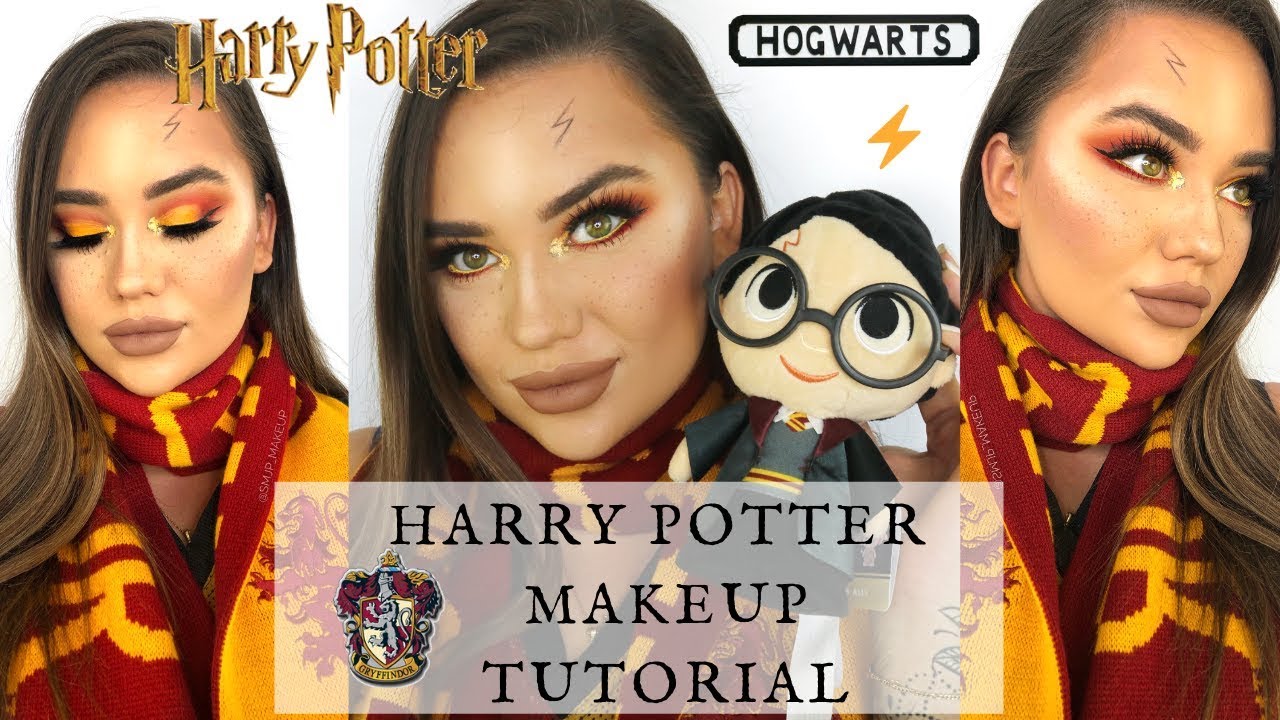 ⚡️ Harry Potter - Gryffindor House inspired makeup look. #halloweenma