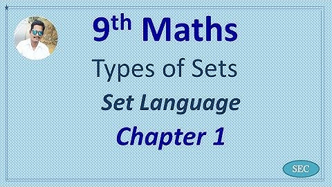 9th Std Maths Chapter 1 Set Language Types of sets | Tamil |  English
