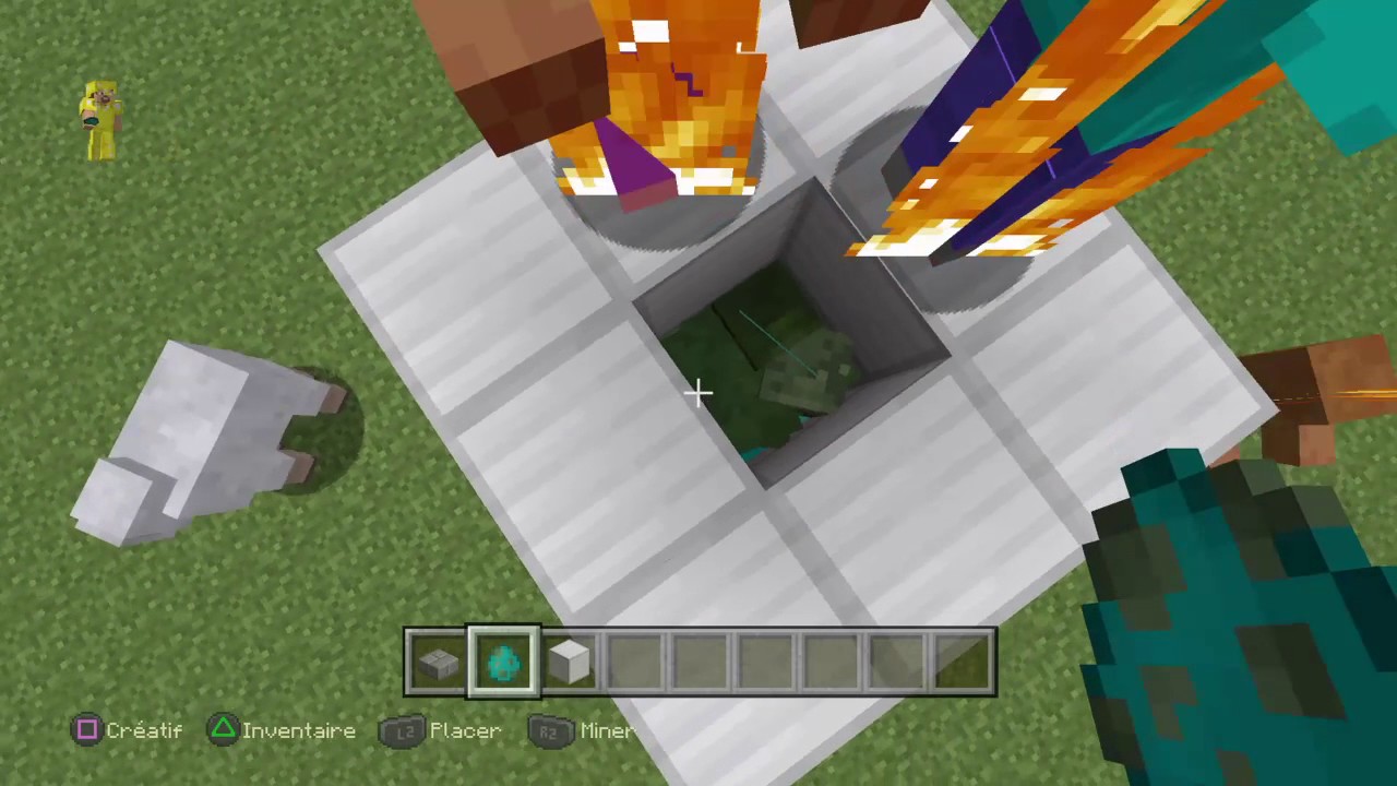 Minecraft comment donner une armure et une épée a un zombie - YouTube