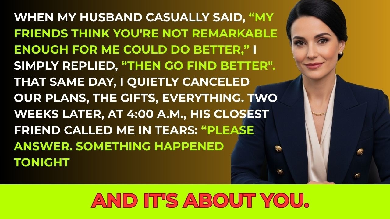 After My Husband Said He Could Do Better, My Multi-Million Reveal Shattered His Luxury Fantasy.