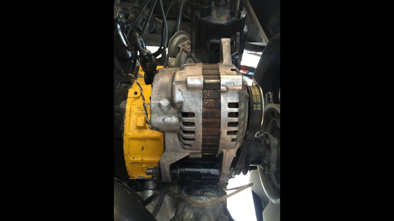 Junkyard RX7 SA22C update S4 alternator installed YouTube