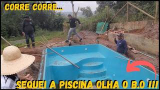 Eu te falei NÃO MEXE com que tá QUIETO !!! O Conserto da Piscina #rural #family @TILAPIAMinhaVida