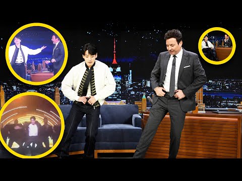 Jungkook performs SNTY on The Tonight Show, cute interacts with Jimmy Fallon, his english so cute