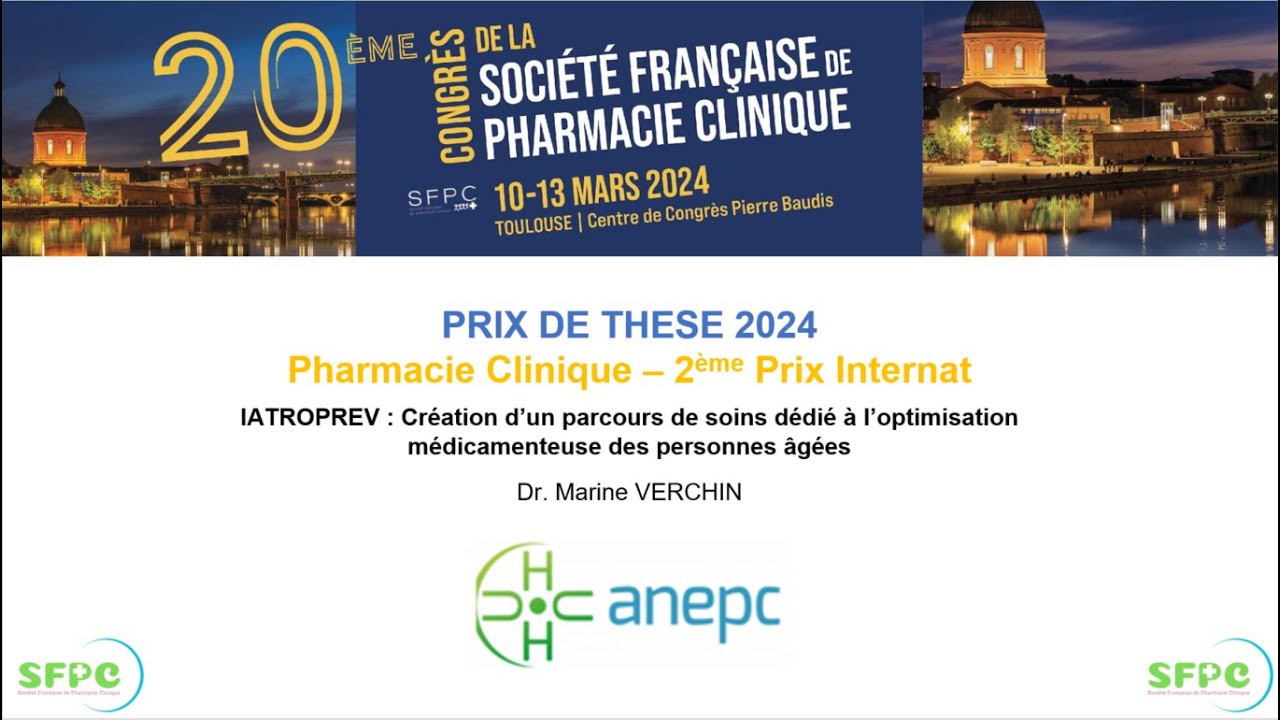 Dr. Marine VERCHIN - 2ème prix Internat - ANEPC