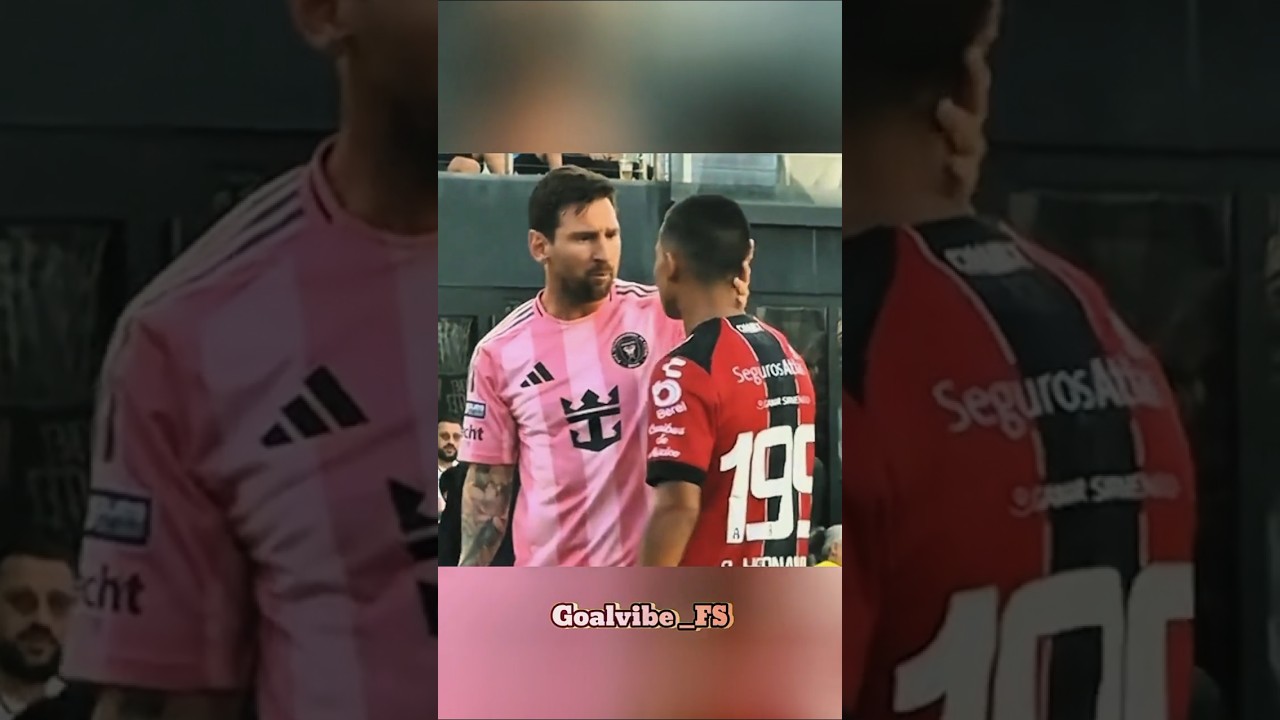 Messi's Fight and angry moment against Atlas player ( messi fight today )  