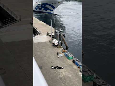 يركض بسرعة ليلحق السفينة