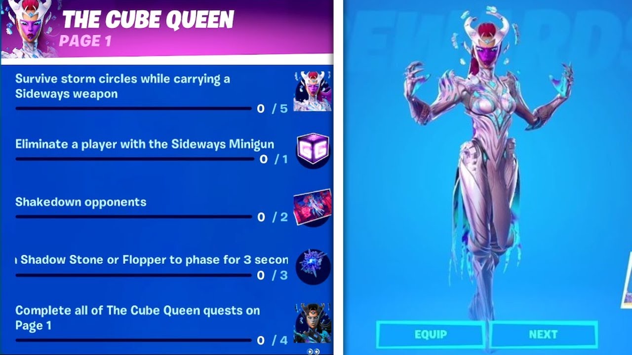 How to Complete The CUBE QUEEN CHALLENGES in Fortnite! (The Cube Queen Quests)