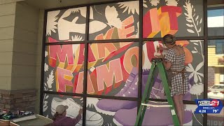 Two murals being added to enliven Bend shoe storefront