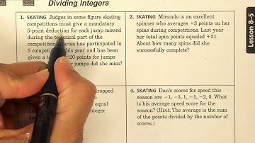 Multiply/Divide Integer Word Problems