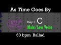 As Time Goes By - Backing Track with Intro + Lyrics in C (Male) - Jazz Sing-Along