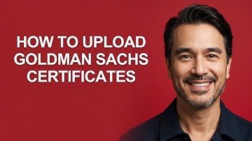 How to Upload Goldman Sachs Certificates - KevinHowTo