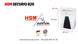 HSM SECURIO B26 | P-7 Highest Security Level Document Shredder — 1 x 5 mm 0212 509 76 76